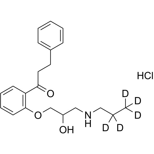 Propafenone-d5 Ethyl hydrochloride (propafenone d5 hydrochloride (Ethyl)) 1398066-02-8